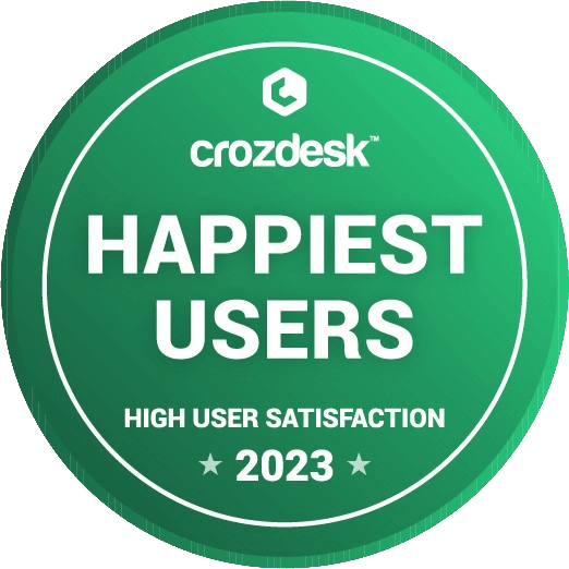 crozdesk happiest users badge